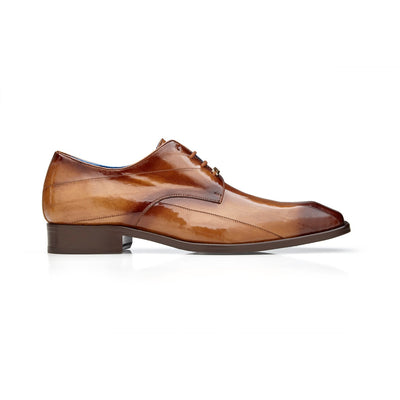 Belvedere Italo D05 Men's Shoes Camel Genuine Eel Casual Derby Oxfords (BV3132)-AmbrogioShoes