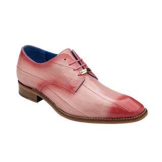 Belvedere Italo D05 Men's Shoes Pink Genuine Eel Casual Derby Oxfords (BV3134)-AmbrogioShoes