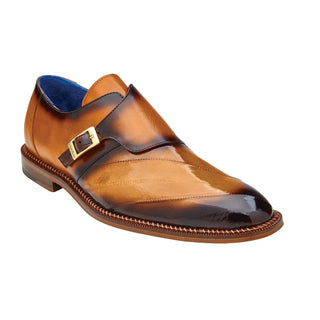 Belvedere N03 King Men's Shoes Antique Camel Eel / Calf-Skin Leather Monkstrap Loafers (BV3026)-AmbrogioShoes