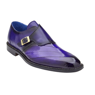 Belvedere N03 King Men's Shoes Antique Purple Eel / Calf-Skin Leather Monkstrap Loafers (BV3027)-AmbrogioShoes