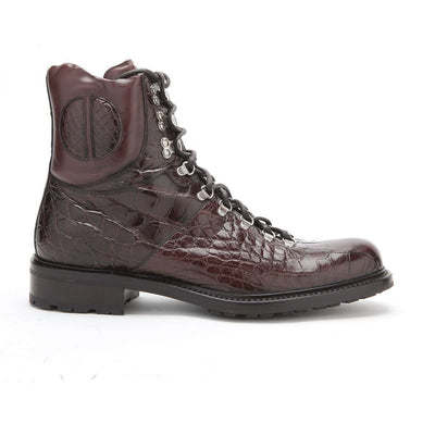 Caporicci 570 Men's Luxury Italian Designer Shoes Brown Alligator Boots (CAP1031-BRN))-AmbrogioShoes