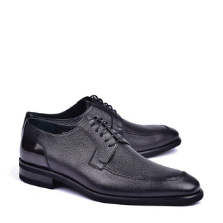 Corrente C0011 5876 Men's Shoes Black Deer-Skin Leather Derby Oxfords (CRT1445)-AmbrogioShoes