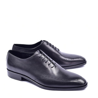 Corrente C0014020 5453N Men's Shoes Black Calf-Skin Leather Plain Toe Lace Up Oxfords (CRT1299)-AmbrogioShoes
