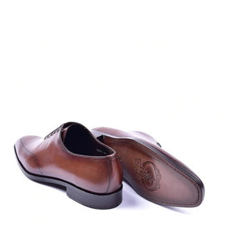 Corrente C0014021 5453N Men's Shoes Brown Calf-Skin Leather Plain Toe Lace Up Oxfords (CRT1300)-AmbrogioShoes