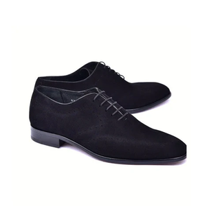 Corrente C0014022-6292 Men's Shoes Black Suede Leather Plain Toe Oxfords (CRT1491)-AmbrogioShoes