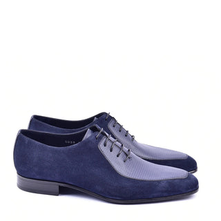 Corrente C0014025 5099 Men's Shoes Navy Suede / Calf-Skin Leather lace up Oxfords (CRT1304)-AmbrogioShoes