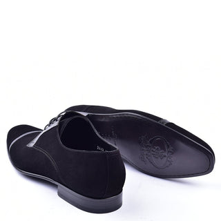 Corrente C001403 2432 Men's Shoes Black Lizard / Suede Leather Derby Oxfords (CRT1281)-AmbrogioShoes