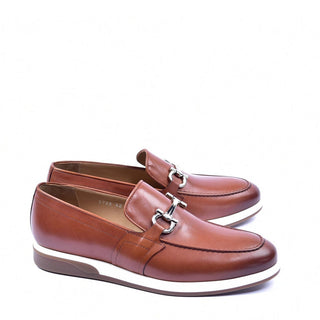 Corrente C0015020 5720 1 Men's Shoes Tan Calf-Skin Leather Hosrsebit Loafers (CRT1289)-AmbrogioShoes