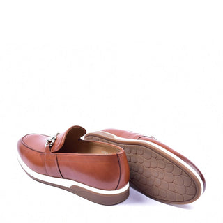 Corrente C0015020 5720 1 Men's Shoes Tan Calf-Skin Leather Hosrsebit Loafers (CRT1289)-AmbrogioShoes