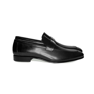 Corrente C021-5760 Men's Shoes Black Calf-Skin Leather Loafers (CRT1217)-AmbrogioShoes