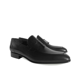 Corrente C099-5470HS Men's Shoes Black Calf-Skin Leather Tassels Loafers (CRT1233)-AmbrogioShoes