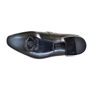 Corrente Men's Shoes Black Calf-Skin Leather Horsebit Loafers 4581 (CRT1105)-AmbrogioShoes
