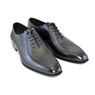 Corrente Men's Shoes Black Laser Design Calf-Skin Leather Oxfords 5099 (CRT1098)-AmbrogioShoes