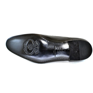 Corrente Men's Shoes Black Soft Calf-Skin Leather Plain Toe Oxfords 4210 (CRT1097)-AmbrogioShoes