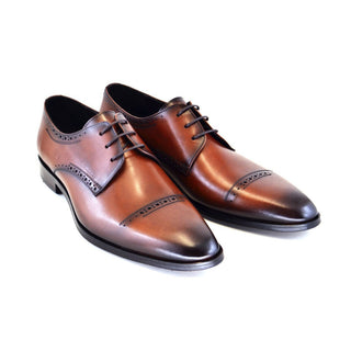 Corrente Men's Shoes Brown Calf-Skin Leather Oxfords 4766 (CRT1119)-AmbrogioShoes