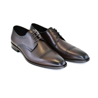 Corrente Men's Shoes Brown Calf-Skin Leather Wingtip Oxfords 4766 (CRT1120)-AmbrogioShoes