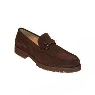 Corrente Men's Shoes Brown Suede LeatherHorsebit Loafers 4494 (CRT1140)-AmbrogioShoes