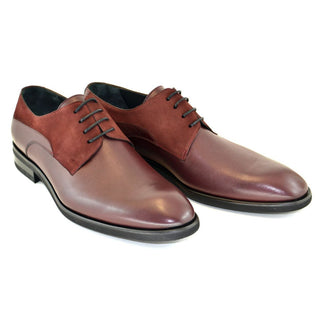 Corrente Men's Shoes Burgundy Suede / Calf-Skin Leather Derby Oxfords 5341HS (CRT1090)-AmbrogioShoes