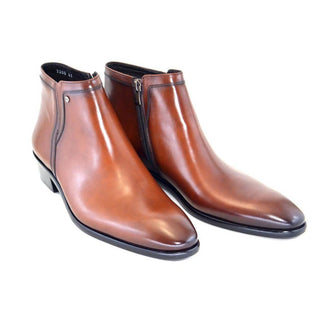 Corrente Men's Shoes Cognac Calf-Skin Leather Boots 3200 (CRT1081)-AmbrogioShoes