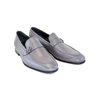 Corrente Men's Shoes Gray Calf-Skin Leather Loafers 5605 (CRT1066)-AmbrogioShoes