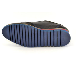 Corrente Men's Shoes Navy Deer-Skin / Calf-Skin Leather Sneakers 4002 (CRT1072)-AmbrogioShoes