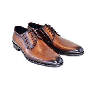 Corrente Men's Shoes Tabacco Calf-Skin Leather Plain Toe Oxfords 4937 (CRT1115)-AmbrogioShoes