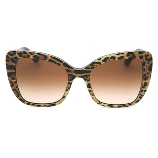 Dolce & Gabbana 0DG4348 Sunglasses Leo Brown on Black / Brown Gradient-AmbrogioShoes