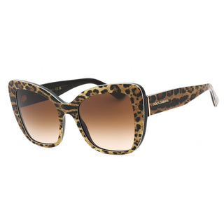 Dolce & Gabbana 0DG4348 Sunglasses Leo Brown on Black / Brown Gradient-AmbrogioShoes