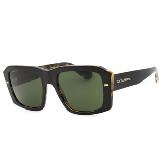 Dolce & Gabbana 0DG4430 Sunglasses Matte Black On Yellow Tortoise/Dark Green-AmbrogioShoes