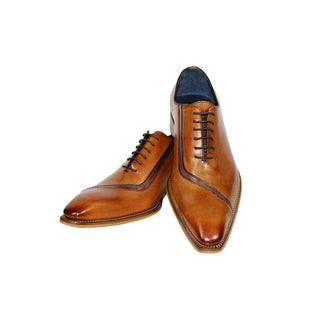 Duca Torre Men's Shoes Cognac/Brown Calf-Skin Leather Oxfords (D1115)-AmbrogioShoes