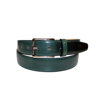 Emilio Franco 201 Men's Belts Green Calf-Skin Leather Men's Belts (EF1118)-AmbrogioShoes