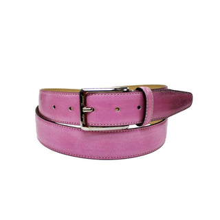 Emilio Franco 201 Men's Belts Pink Combination Calf-Skin Leather Men's Belts (EF1125)-AmbrogioShoes