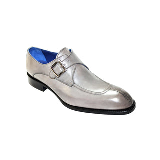 Emilio Franco Bernardo Men's Shoes Grey Calf Leather Monkstraps Monkstraps (EF1211)-AmbrogioShoes