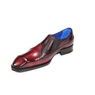Emilio Franco Brio Men's Shoes Antique Red-Burgundy Calf Skin Leather Loafer (EF1230)-AmbrogioShoes