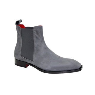 Emilio Franco Graziano Men's Shoes Grey Suede Leather Boots (EF1050)-AmbrogioShoes