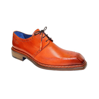 Emilio Franco Lando Men's Shoes Orange Calf-Skin Leather Oxfords (EF1060)-AmbrogioShoes