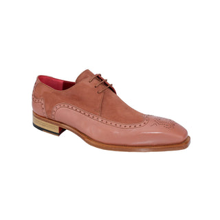 Emilio Franco Mauro Men's Shoes Rose Calf/Suede Leather Oxfords (EF1082)-AmbrogioShoes
