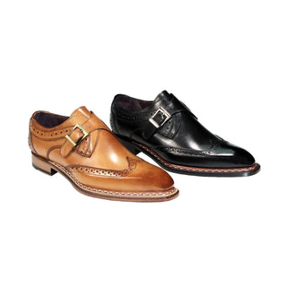Emilio Franco Riccardo Men's Shoes Black Calf Skin Leather Monkstraps Monkstraps (EF1227)-AmbrogioShoes