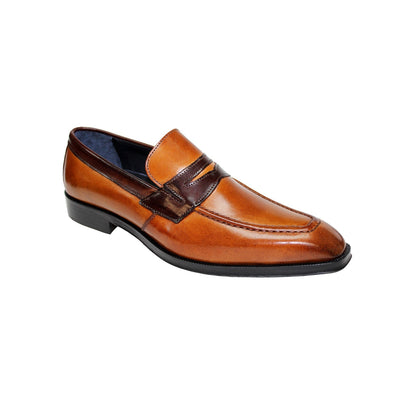 Firmani Trevor Men's Shoes Cognac/Brown Calf-Skin Leather Loafers (FIR1018)-AmbrogioShoes