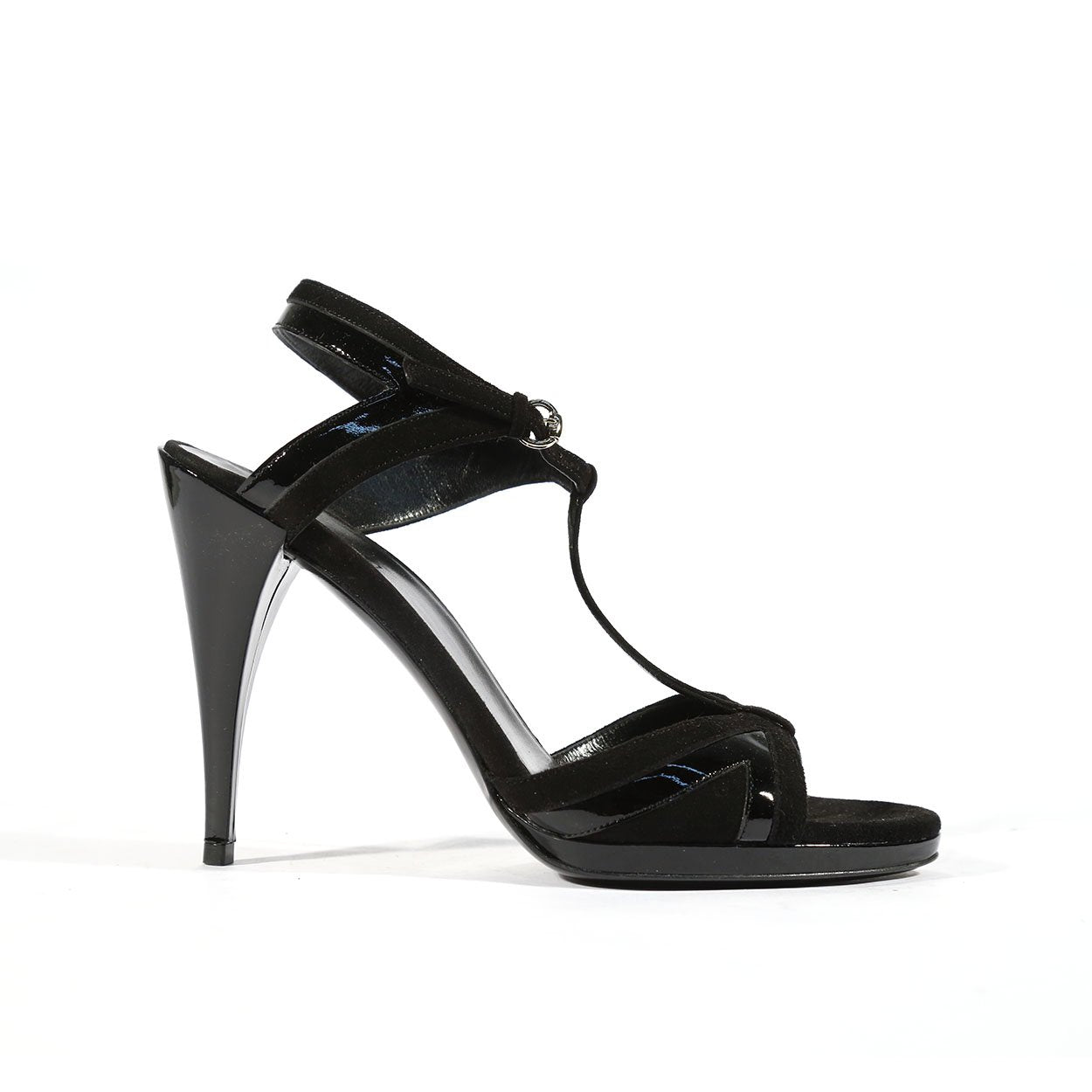 Lot 1223: 2 Prs. of Gucci Platform High- Heels, incl. Sadie Bow Spike &  Angel T Strap | Case Auctions