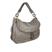 Dellamoda Handbag Lamb Leather Sasha Shoulder Gray XL ts10-15 (DM02)-AmbrogioShoes