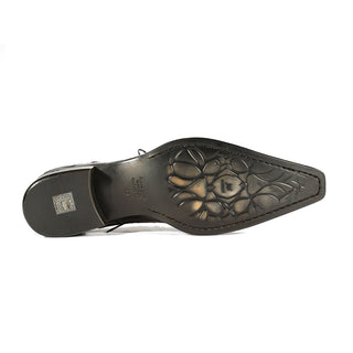 Jo Ghost 1486 Men's Shoes Wine Teju Lizard Print / Calf-Skin Leather Derby Oxfords (JG5265)-AmbrogioShoes