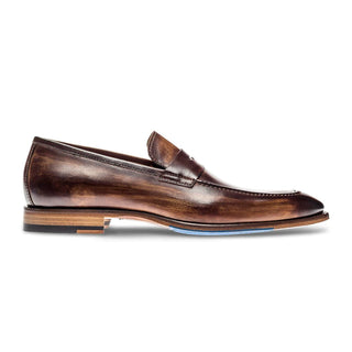 Jose Real Amberes H605-CG-SLA Men's Shoes Cuoio Brown Calf-Skin Leather Penny Loafers (RE2210)-AmbrogioShoes