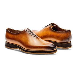 Jose Real Amberes H608-GB Men's Shoes Tan Calf-Skin Leather Whole-Cut Oxfords (RE2222)-AmbrogioShoes