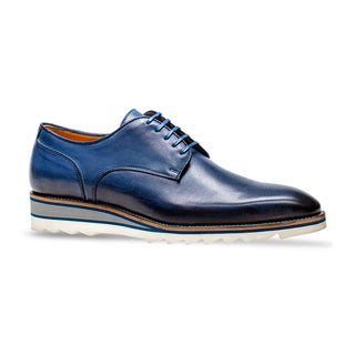Jose Real Amberes H673 Men's Shoes Blue Calf-Skin Leather Sport Derby Oxfords (RE2225)-AmbrogioShoes