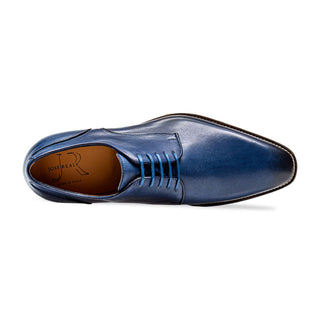 Jose Real Amberes H673 Men's Shoes Blue Calf-Skin Leather Sport Derby Oxfords (RE2225)-AmbrogioShoes
