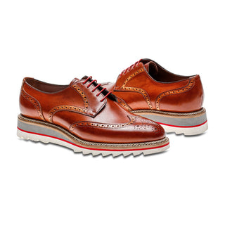 Jose Real Amsterdam A352 Men's Shoes Tan Nubuck Leather Derby Oxfords (RE2217)-AmbrogioShoes