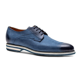 Jose Real Berlina I159 Men's Shoes Blue Nubuck Leather Whole-Cut Oxfords (RE2242)-AmbrogioShoes