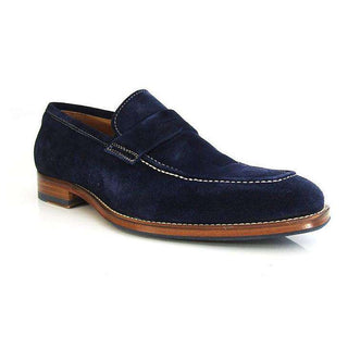 Jose Real Men's Shoes U503 Velour Winter Blue Loafers (JRO1584)-AmbrogioShoes