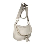 Dellamoda Lamb Leather Handbag Sasha Messenger / Sling White Designer Bag TS10-13 (DM10)-AmbrogioShoes